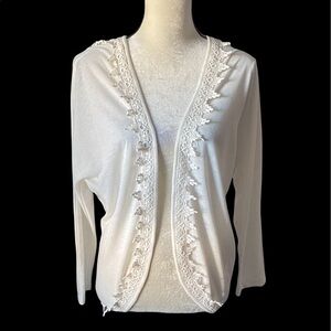 LOVE MARKS-OPEN FRONT SWEATER